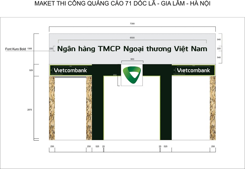 Làm biển quảng cáo Vietcombank 