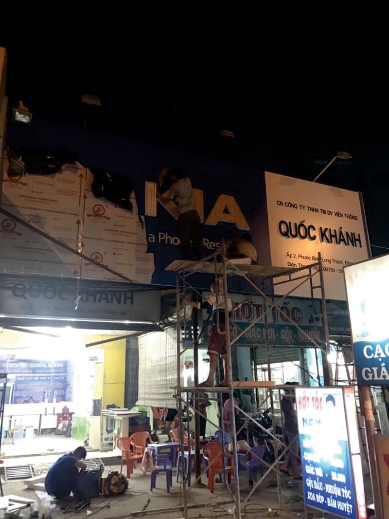 Làm biển quảng cáo alu tại Hoài Đức 