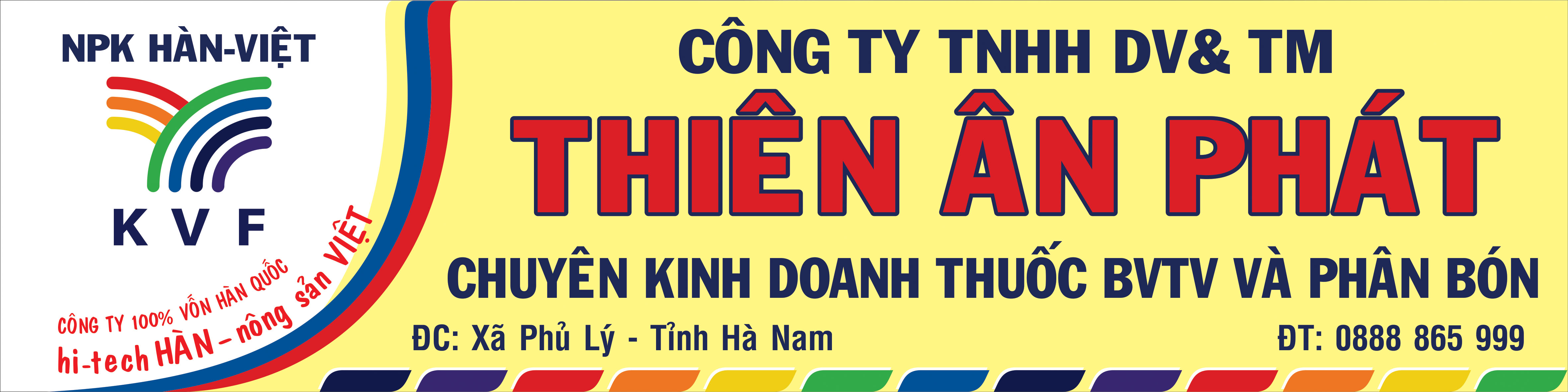 Làm biển hãng phân bón Hàn Việt tại Miền Bắc