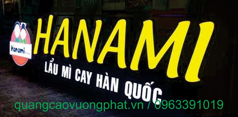 Biển quảng cáo chữ nổi mica có đèn – Tặng biển quảng cáo phụ0