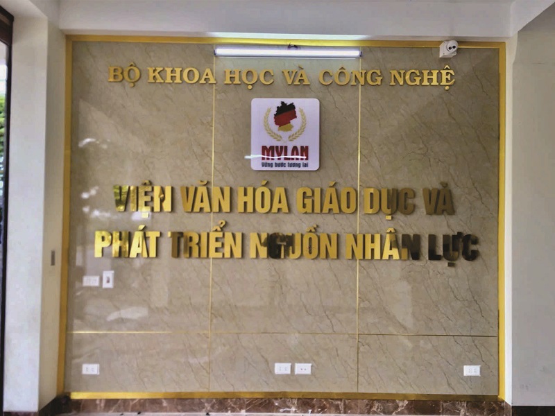 Chữ inox cơ quan