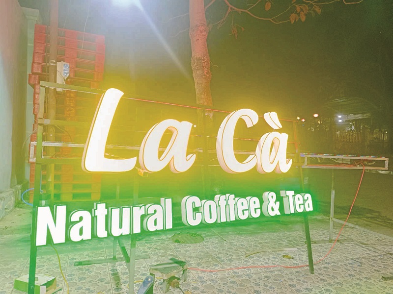 Chữ nổi mica quán cà phê