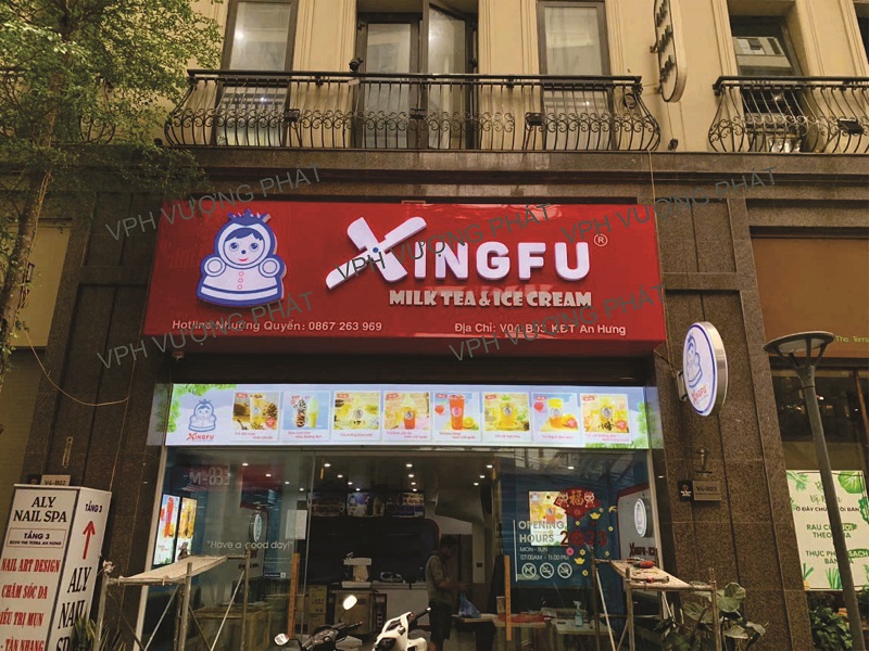 Chữ nổi mica đèn led đẹp