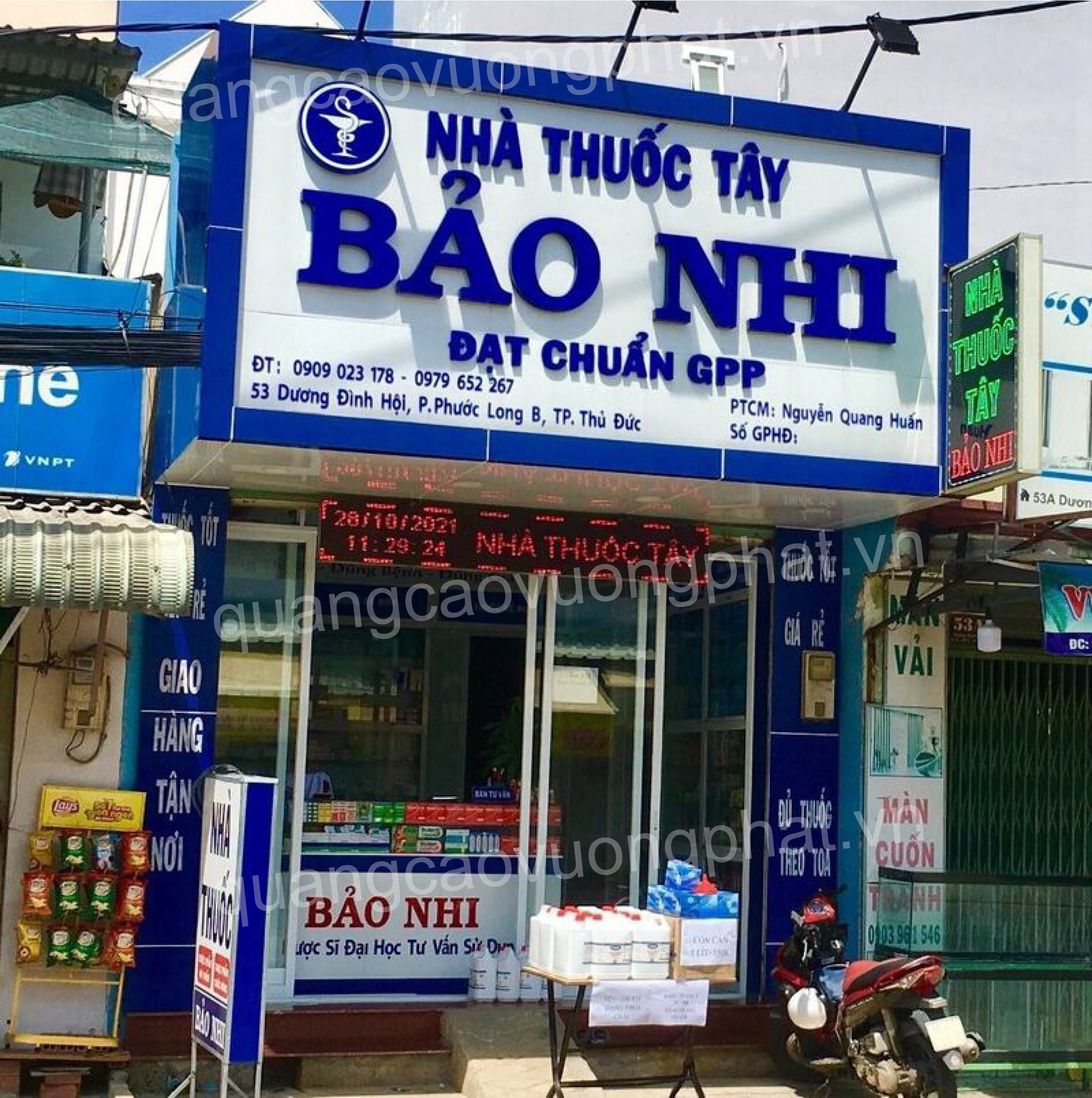 Chữ nổi alu hiệu thuốc